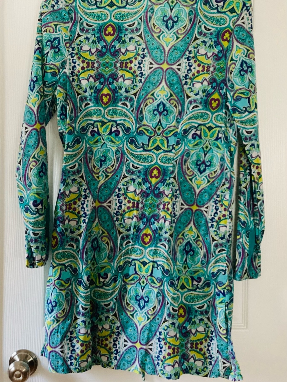 Athleta Turquoise Multi-Pattern Mini Dress - Picture 2 of 4
